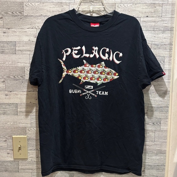 Pelagic Black Sushi Team Fish Tee - Picture 1 of 4